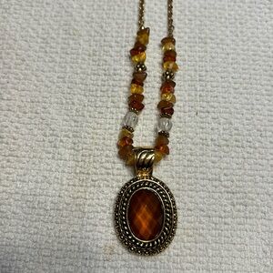 Brown, tan stone necklace